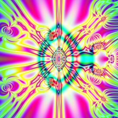 Art fractal background colorful floral pattern