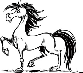 illustration of Funny Horse