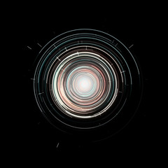 Futuristic Virtual Graphic Touch User Interface HUD Over Black Background