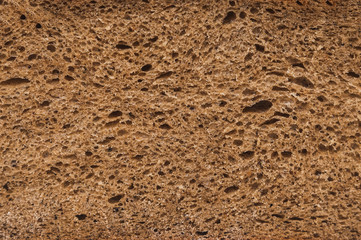 freshly baked rye bread with bran and cereal seeds