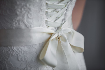 Obraz na płótnie Canvas Wedding dress, preparation