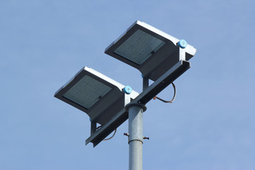 Focos led en cancha de baloncesto