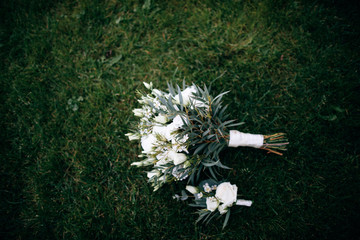 Bride bouquet of white flowers