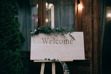 wedding board welcome