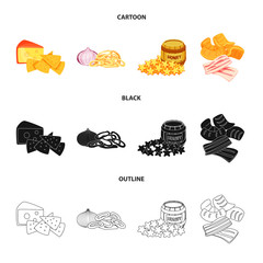 Isolated object of taste and seasonin icon. Set of taste and organic   vector icon for stock.