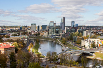 Fototapeta na wymiar View of Vilnius from the high point . Lithuania