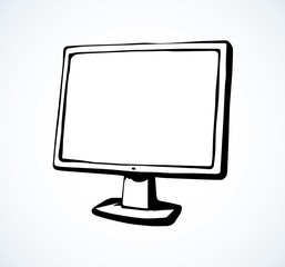 Monitor. Vector drawing