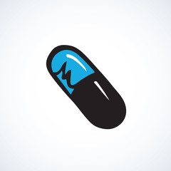 Capsules. Vector drawing