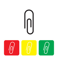 Obraz premium Paper clip vector icon isolated on white background