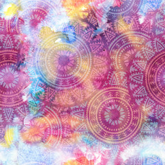 Abstract smoky seamless watercolor texture, bright color palette.