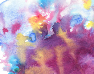 Obraz na płótnie Canvas Abstract smoky watercolor texture, bright color palette.