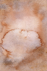 Old brown rustic watercolor texture, stilized watercolor rust, mold or dirty surface.
