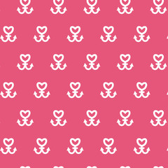 anchor heart pattern. Vector illustration.