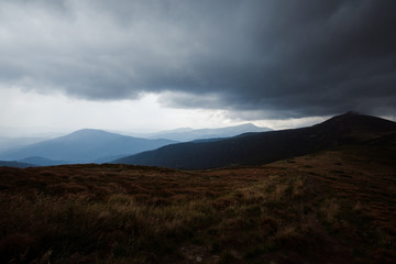 dark clouds after rain