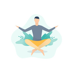 Meditation concept. Idea of body health and relax