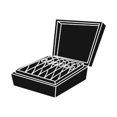 Vector design of cigar and box icon. Collection of cigar and pack  stock vector illustration.
