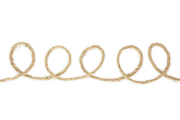 rope on white background.
