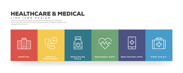 Healthcare And Medical Line Icon Design