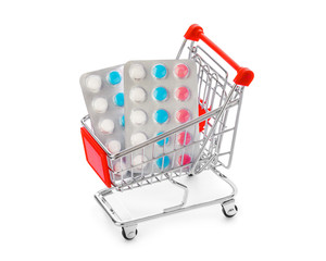Pills in shopping cart