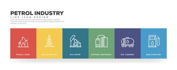 Petrol Industry Line Icon Design