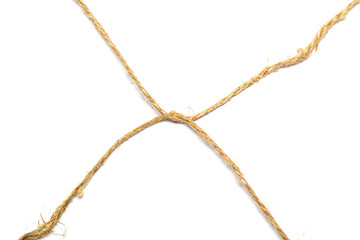 twine on a white background, rope 