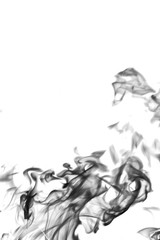 black smoke on white background 