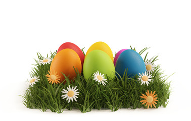 Easter eggs 3d-illustration