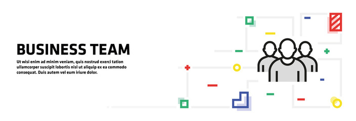 Business Team Banner Concept