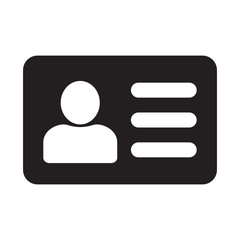 Employee clerk card, vcard vector icon illustration for graphic design, logo, web site, social...