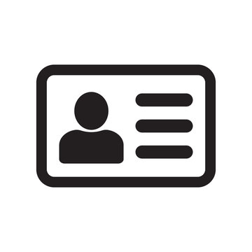 Employee clerk card, vcard vector icon illustration for graphic design, logo, web site, social media, mobile app, ui 