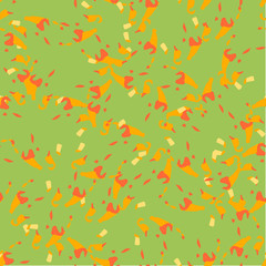 UFO camouflage of various shades of green and orange colors