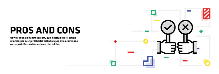 Pros And Cons Banner Concept