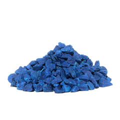 A pile of colored stones isolated on white background. Stones for decoration.