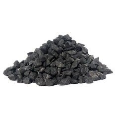 A pile of colored stones isolated on white background. Stones for decoration.