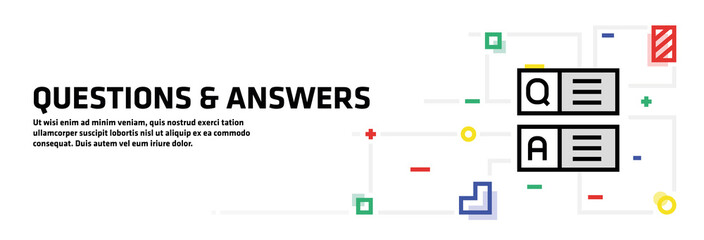 Questions And Answers Banner Concept