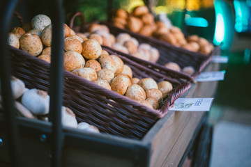 artisan bread at an outdoor market