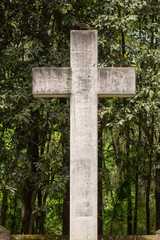 white stone cross easter