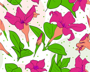 Flowers seamless pattern. Floral spring background . Summer wallpaper