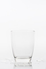 empty glass of water
