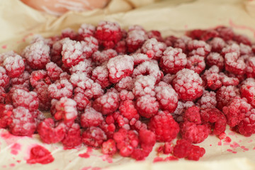 Fresh summer berries,wooden background,healthy food.