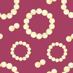 watercolor seamless pattern jewelry, boho style. Color background