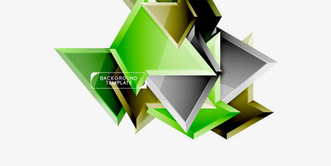 Triangular low poly background design, multicolored triangles. Vector