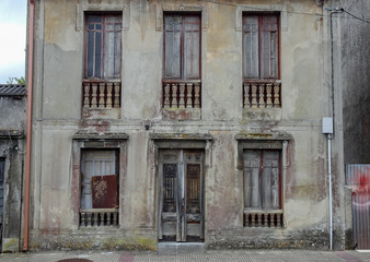Fototapeta na wymiar Abandoned old building in La Coruna Spain