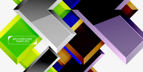 Glossy modern geometric background, abstract arrows composition