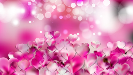 Fototapeta na wymiar Pink and White Heart Wallpaper Background Image