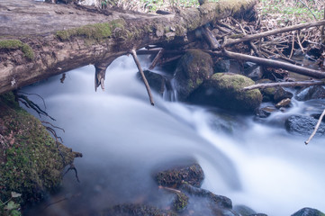 Blurred motion of water