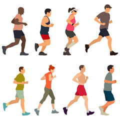 Runners vector set