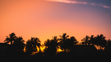Obraz na płótnie Canvas Beach sunset on Palm Beach Island