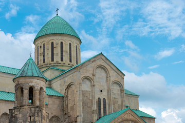 Fototapeta na wymiar Kutaisi, Georgia - Jun 18 2018: Bagrati Cathedral in Kutaisi, Imereti, Georgia. UNESCO removed Bagrati Cathedral from its World Heritage sites in 2017.