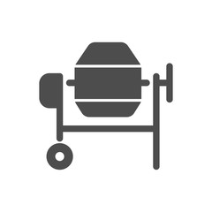 concrete mixer vector icon isolated on white background. concrete mixer flat icon for web, mobile and user interface design